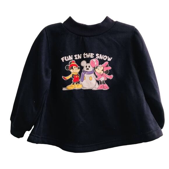 Mickey and Minnie Fun in the Snow Sweatshirt 24 Months - Picture 1 of 7